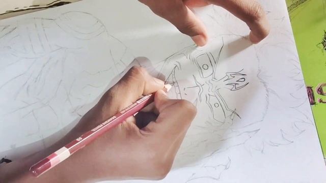Sukuna sketch || JUJUTSU KAISEN YUJI ITADORI CURSED BY SUKUNA SKETCH || MY FIRST FULL SKETCH VIDEO смотреть онлайн