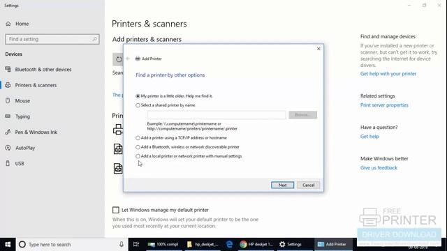 How to install hp Deskjet 1280 printer driver in Windows 10 manually using .inf (Basic Driver) смотреть онлайн