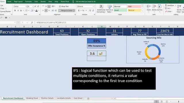 HR Recruitment Dashboard.. add and update emoji using conditional formatting смотреть онлайн