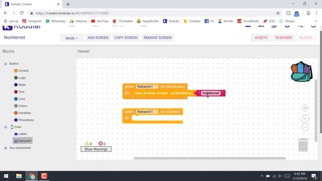 No Internet Screen in kodular app | No internet connectivity Notifier | Kodular tutorial in hindi | смотреть онлайн