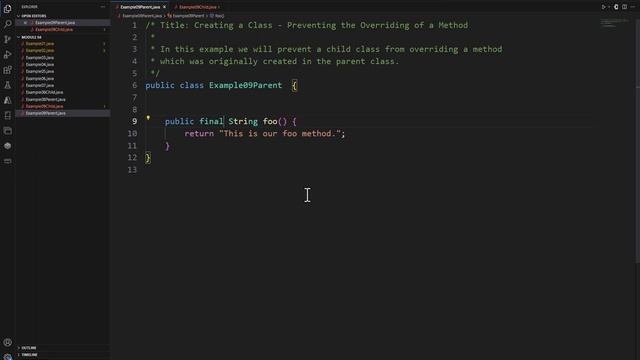 Java Practice Examples - Module 4-9 Preventing Method Overriding смотреть онлайн