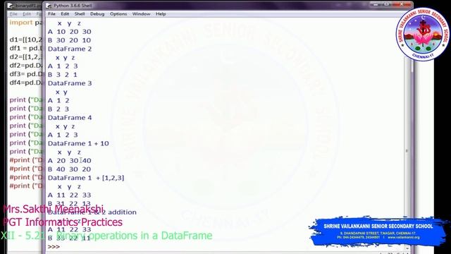 SVSSS (12 CBSE) XII IP - 5.21 - Binary operations in a DataFrame смотреть онлайн