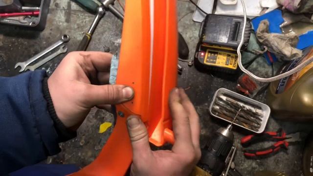 Ремонт питбайков. Чиним пластик