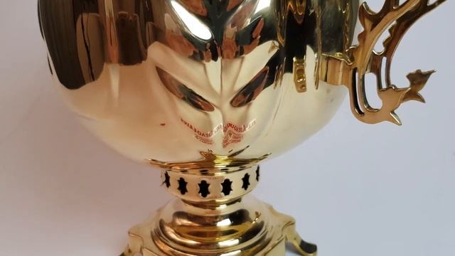 Угольный самовар на дровах 4,5 литра желтый шар завод Штамп смотреть онлайн