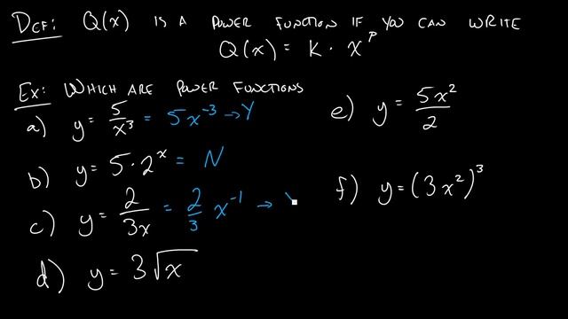 Section 1.9 - Identifying Power Functions смотреть онлайн