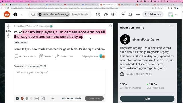 Hogwarts Legacy camera feels choppy or laggy with a controller? Here's how to fix it смотреть онлайн