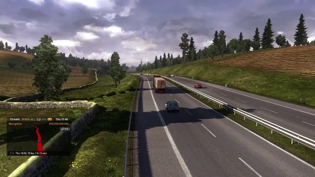 Euro Truck Simulator 2 - Mercedes Benz Actros Megaspace Transporting 25 Tons of Lumber смотреть онлайн