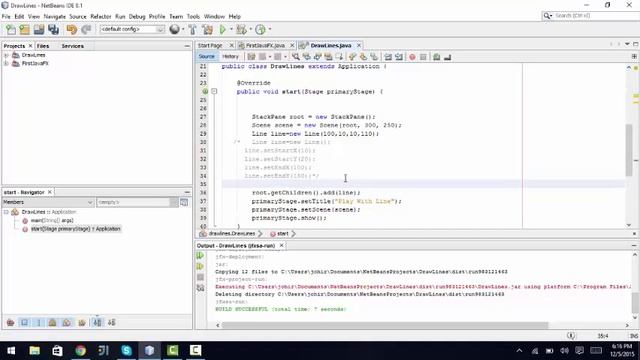 JavaFX Tutorial 2 Drawing Lines смотреть онлайн