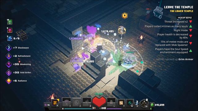 Minecraft Dungeons Rock Lower Temple Daily Mission III 6 Banners HIVES POLKA DAD смотреть онлайн