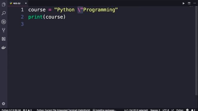 Python for Beginners: Escape Sequences смотреть онлайн