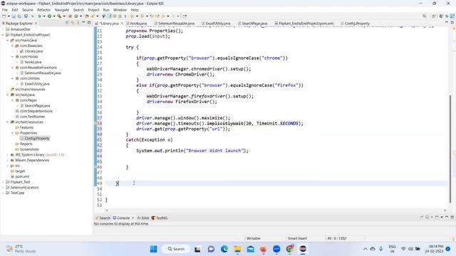 Flipkart End - End Selenium Automation | Adding Library class & Reusable Functions| Part-2 смотреть онлайн