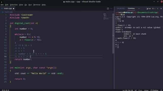 Sum of Digits / Digital Root - C++ CodeWars Challenge смотреть онлайн