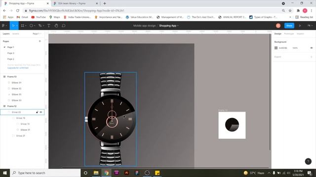 How to create Watch in figma/ clock Design Tutorial смотреть онлайн