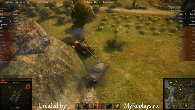 WOT: Hills - IS-3 - 2 frags - смотреть онлайн