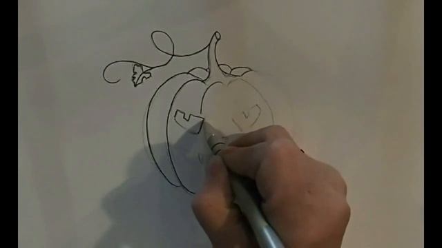Учимся рисовать тыкву на хэллоуин смотреть онлайн