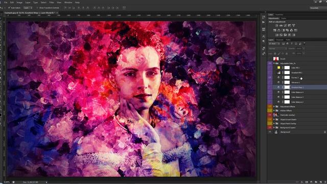 Royal Canvas Painting Photoshop Action смотреть онлайн