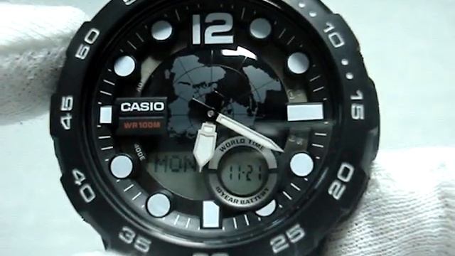 Casio AEQ-100W Настройка часов смотреть онлайн