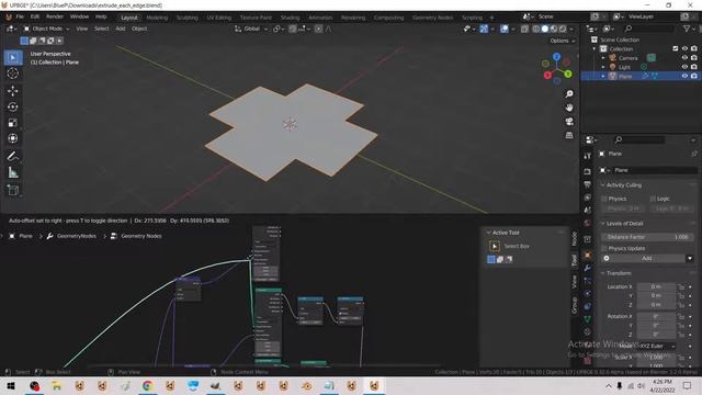 [GEOMETRY NODES] - Extrude RANDOM MAZE from each edge out away from it's face смотреть онлайн