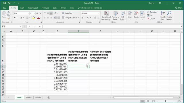How to Generate Random Numbers and Characters using RAND and RANDBETWEEN functions in Excel 2016 смотреть онлайн