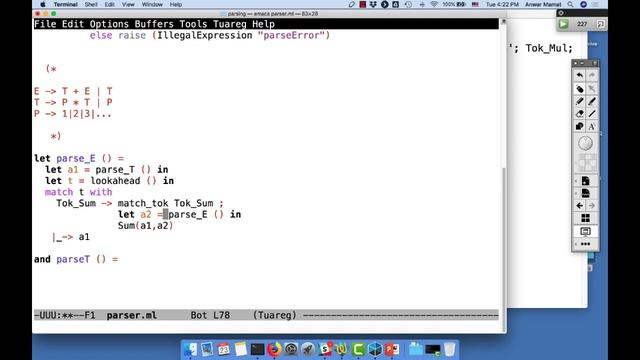 Recursive Descent Parser in OCaml смотреть онлайн