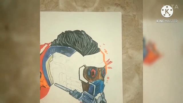Drawing Star Lord using Dom's colour pencils/ смотреть онлайн