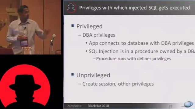 Black Hat USA 2010: Hacking Oracle From Web Apps 2/5 смотреть онлайн
