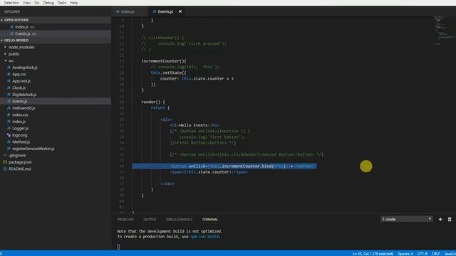 React JS In Urdu ~ Events (Part 4 of 8) смотреть онлайн