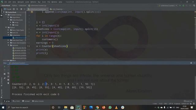 COLLECTIONS.COUNTER( ) HACKERRANK SOLUTION IN PYTHON смотреть онлайн