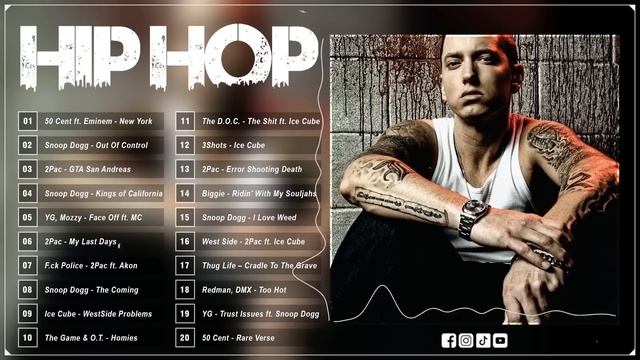 Eminem ft. 50 Cent - Rap Hip Hop Playlist (2Pac, Dr Dre, DMX, The Game, Eazy E, Method Man) смотреть онлайн