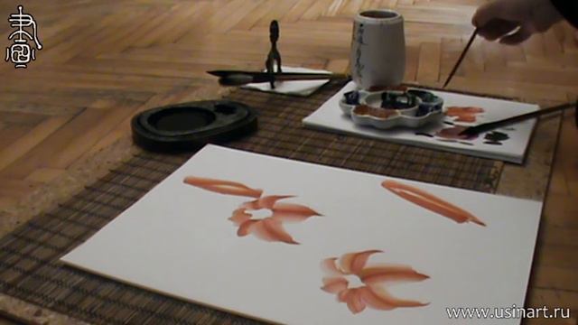 Обучение рисования Лилии при помощи живописи у-син. Урок 6 смотреть онлайн