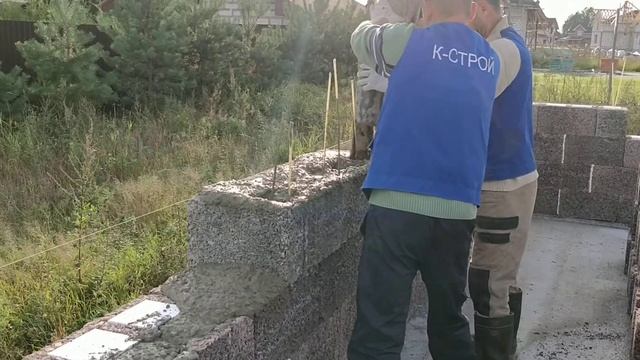 заливка бетона в несъемную опалубку DURISOL