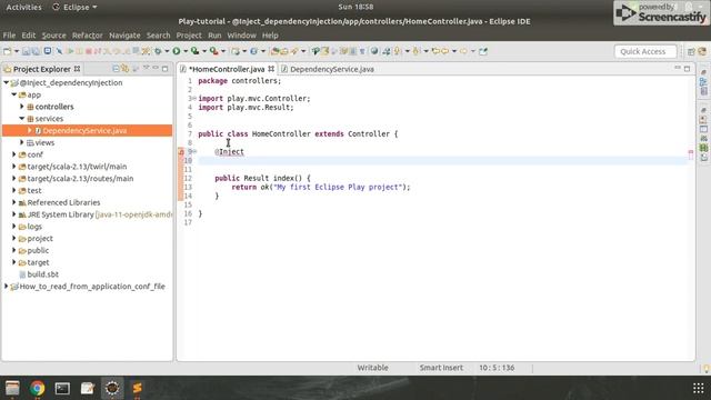 @Inject Dependency Injection in play framework смотреть онлайн