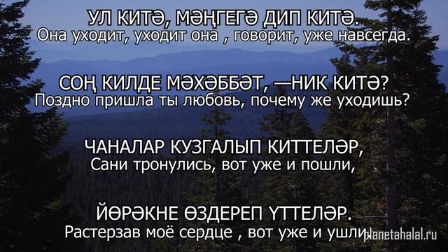 Татарские песни С ПЕРЕВОДОМ НА РУССКИЙ I ХУШ ИНДЕ / ПРОЩАЙ ЖЕ смотреть онлайн