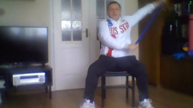 Домашняя тренировка! Разминка с гимнастической палкой смотреть онлайн
