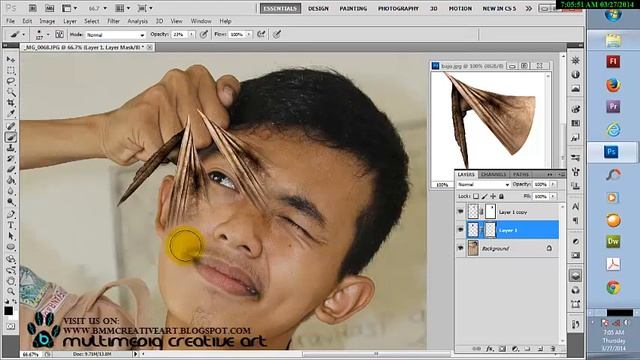 Tutorial Tarik Wajah dengan Adobe Photoshop by Mubarok Harsana (Young MediArt) смотреть онлайн