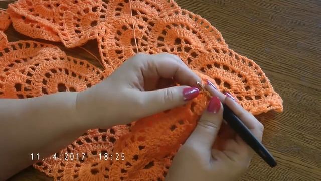 Вяжем кружевное длинное платье. Часть 2 смотреть онлайн