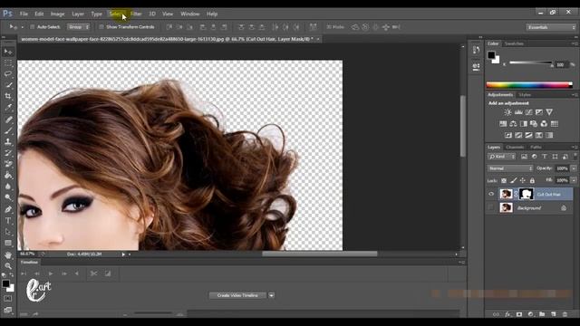 How to cut out hair in Photoshop - Tutorial Photoshop || FILE PSD DOWNLOAD смотреть онлайн