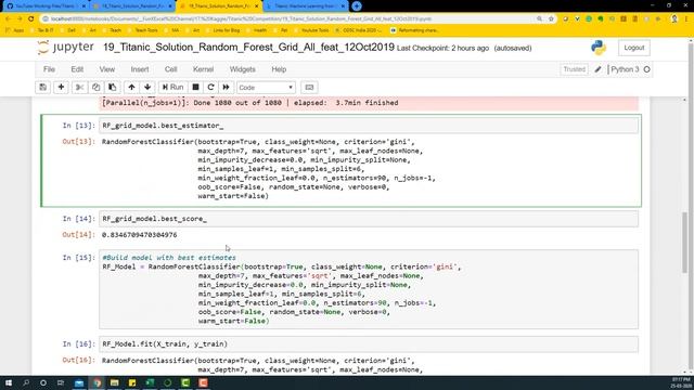 Random Forest Parameter Optimization using all features | [Kaggle] Titanic Solution using Python #2 смотреть онлайн