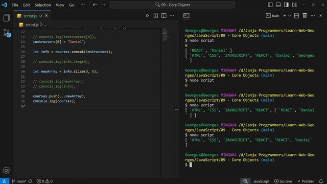 Arrays in JavaScript смотреть онлайн