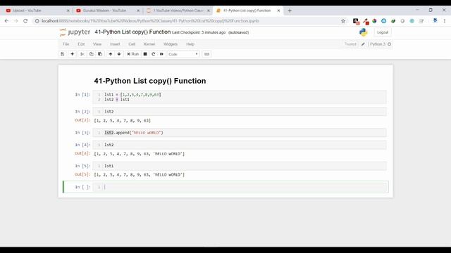 41-Python List copy() Function, Deep Copy & Shallow Copy. смотреть онлайн