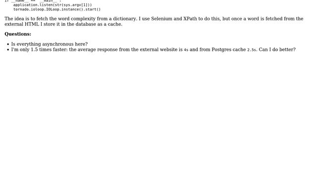 Code Review: Tornado: async calls and DB caching смотреть онлайн