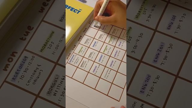DIY cute class schedule planner #diy #study #planner смотреть онлайн