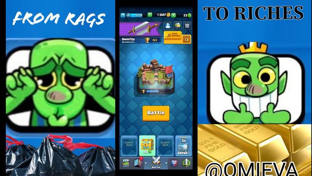WE'RE POOR AGAIN | CLASH ROYALE | RAGS TO RICHES EPISODE 1 смотреть онлайн