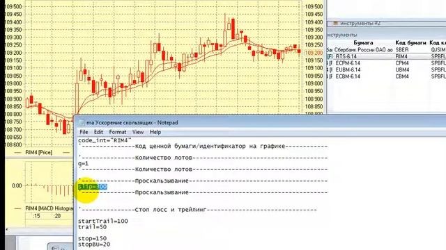 Ускорения скользящих и МАКД для QUIK. Торговый робот на QPILE смотреть онлайн