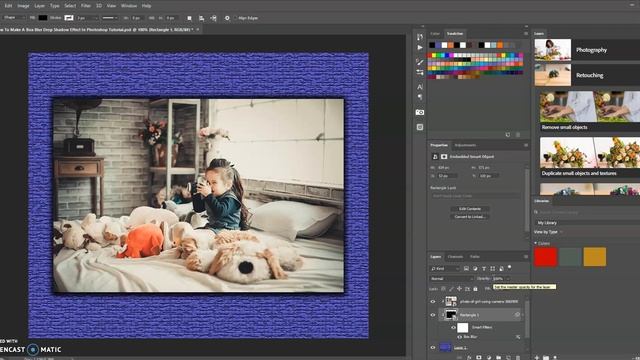 How To Make A Box Blur Drop Shadow Effect In Photoshop | Adobe Photoshop CC Tutorial смотреть онлайн