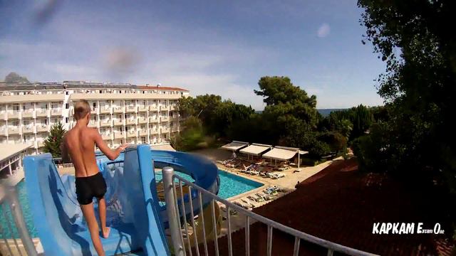 Carelta Beach Hotel 4* (Карелта Бич Хотел 4*). (Turkey/Beldibi). Водные горки/water slides (2) смотреть онлайн