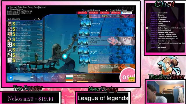 Playing league of legend/osu come say hi :) смотреть онлайн
