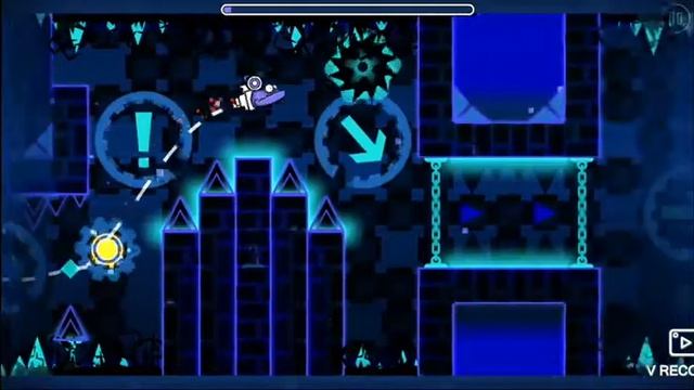 Играем в Geometry dash.Почти выиграл(easy demon) blue hell? смотреть онлайн