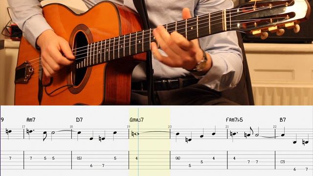 How to play: All The Things You Are - Jazz standard tabs + notation смотреть онлайн