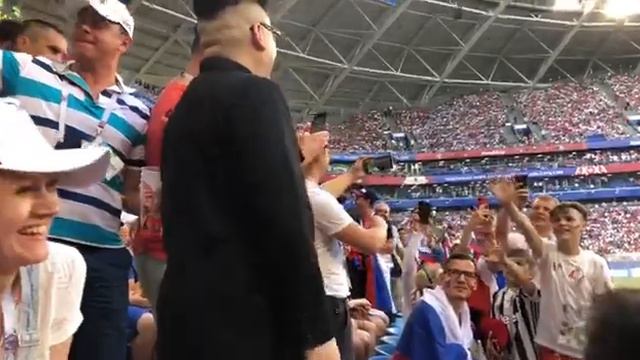 На матче Россия-Уругвай присутствовал Ким Чен Ын смотреть онлайн